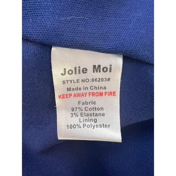 Jolie Moi Blue Bird Floral Sleeveless A-line Pleats Lined Midi Dress Size 18 - Picture 6 of 9